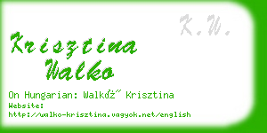 krisztina walko business card